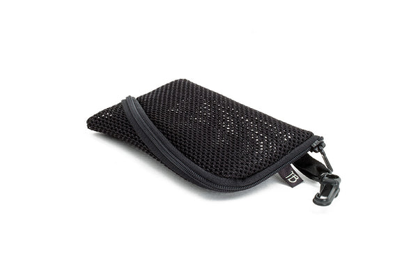 A Mini Ghost Whale Pouch in Black Mesh.